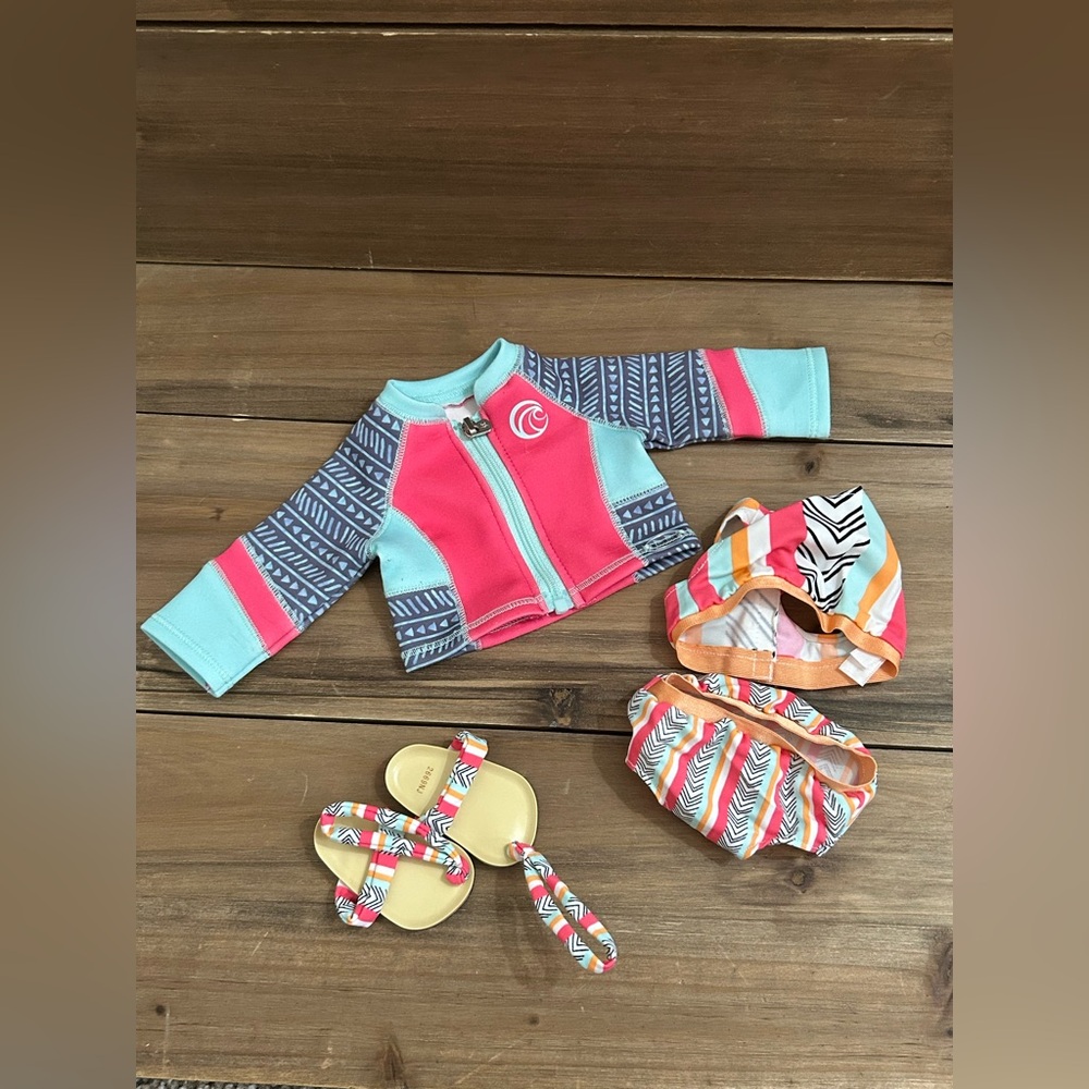 American Girl doll Joss's Surf and Swim Set